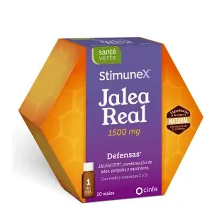 Cinfa Sante Stimunex Royal Jelly Defences 20 флаконів по 10 мл зі смаком лимона: ціни та характеристики