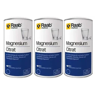 Raab Vitalfood Магній цитрат в порошку Упаковка 3 х 340 гр. Веганський