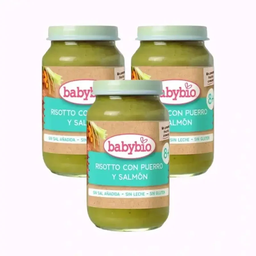 Babybio Ризотто з лососем з цибулею-пореєм, упаковка 3 х 200 г: ціни та характеристики