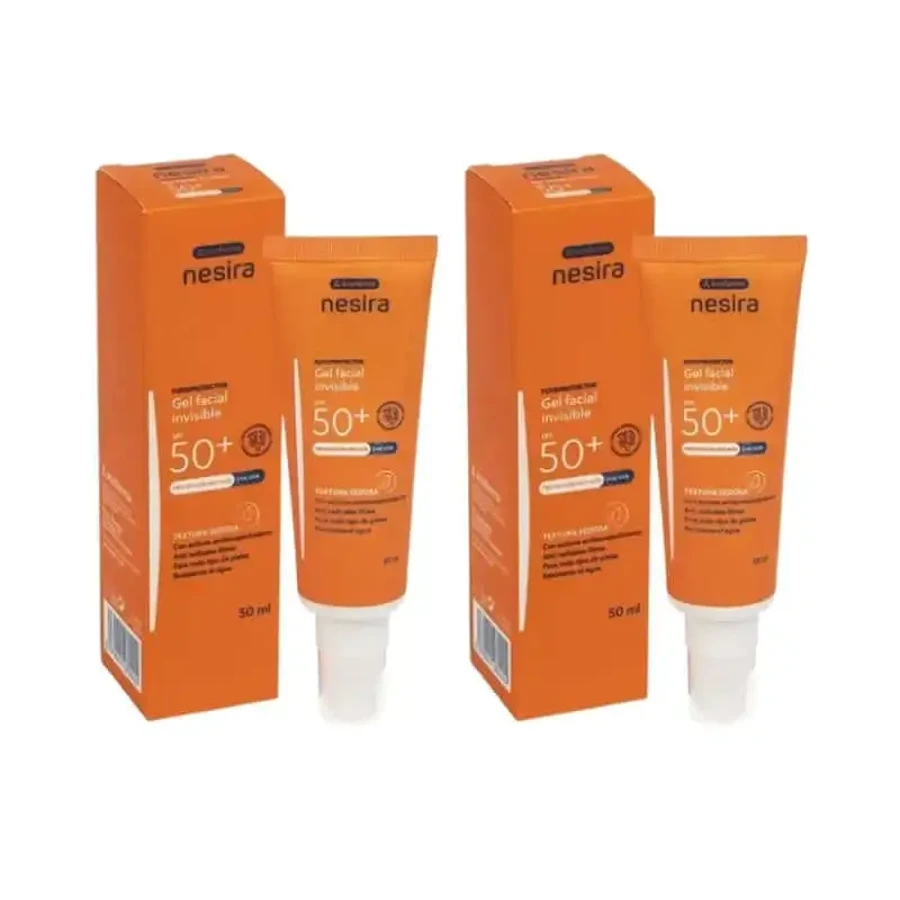 Nesira Невидимый гель для лица Spf50+ , упаковка 2 x 50 мл: цены и характеристики