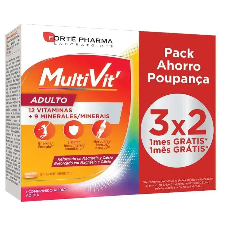 Forté Pharma Energy Multivit Adult 84 таблетки: цены и характеристики
