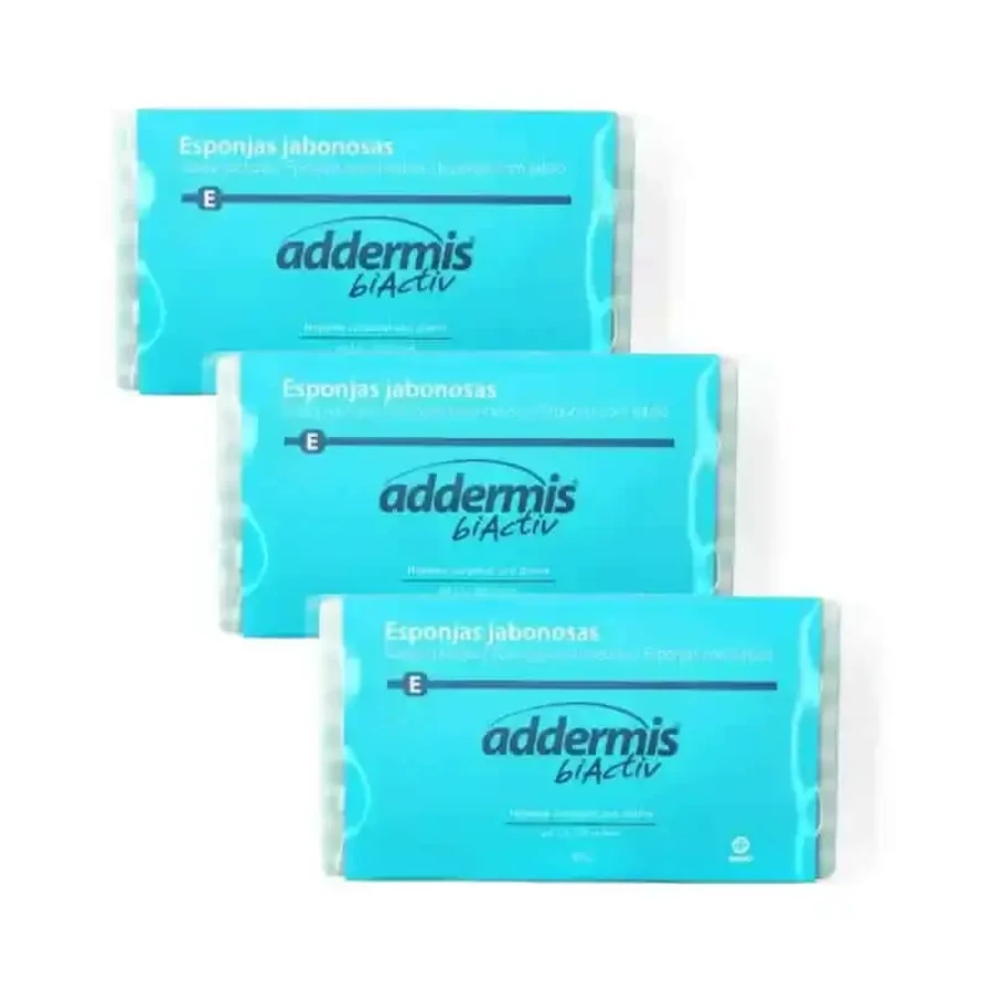 Спонж для щоденного очищення Addermis Biactiv, 3X20 одиниць: ціни та характеристики