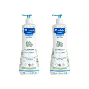 Делікатний гель для ванни Mustela з біологічним авокадо, 2X750 мл