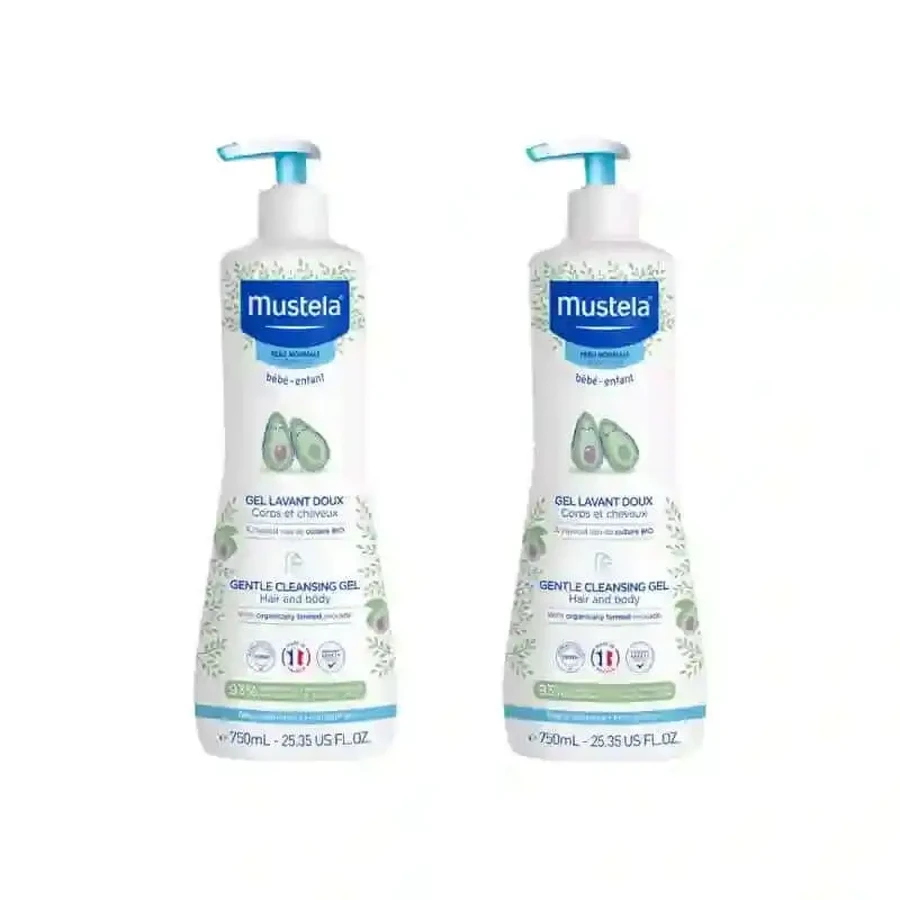Делікатний гель для ванни Mustela з біологічним авокадо, 2X750 мл: ціни та характеристики