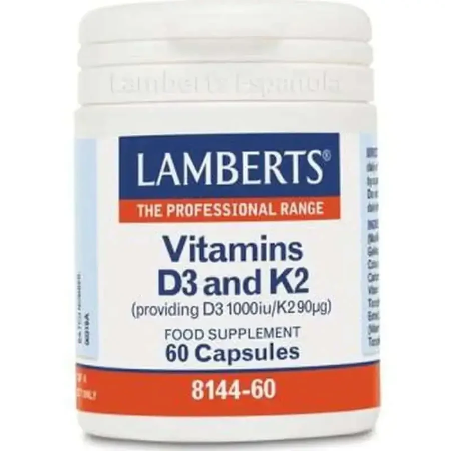Lamberts Вітамін D3 1000 МО + К2 90 мкг 60 капсул: ціни та характеристики