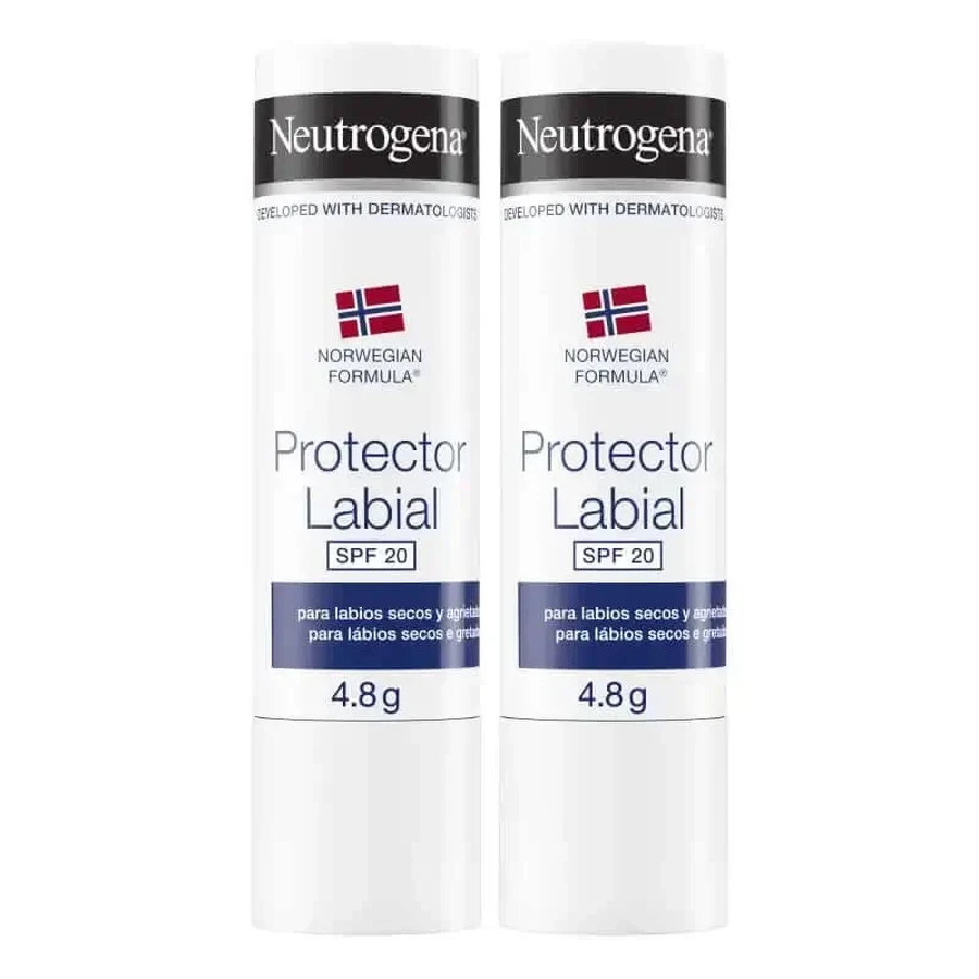 Neutrogena Защитное средство для губ Норвежская формула Spf 20, 2 X 4,8 гр: цены и характеристики