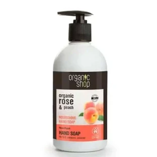 Organic Shop Живильне мило для рук з персиком та трояндою 500 мл.