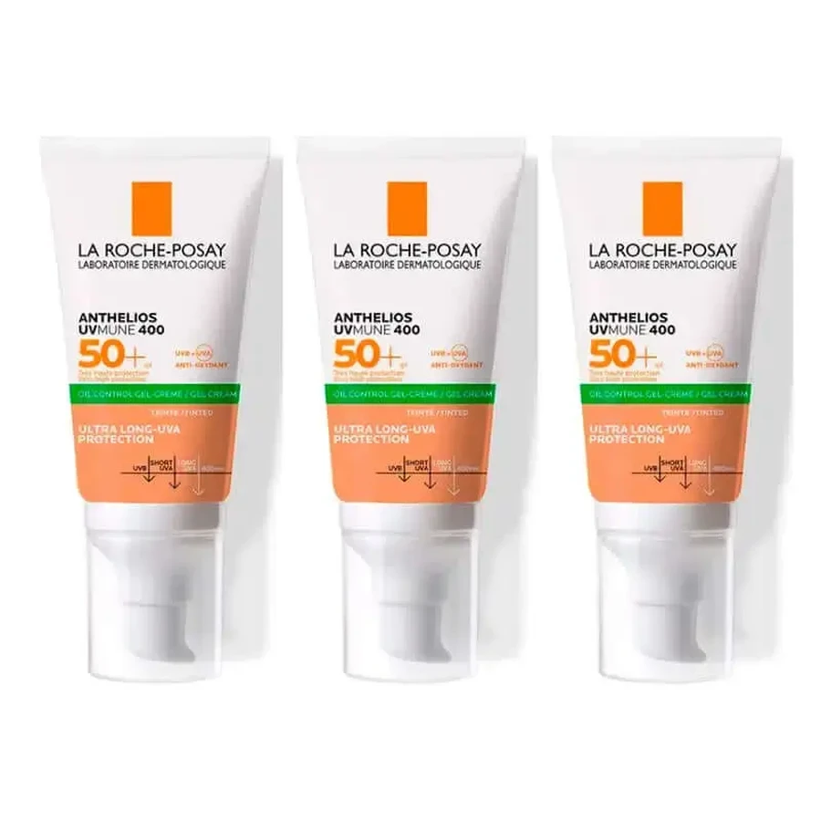 La Roche Posay Triplo Anthelios Anthelios Uvmune 400 Oil Control Gel-Cream Spf50+ Colour, 3 X 50 Ml: цены и характеристики