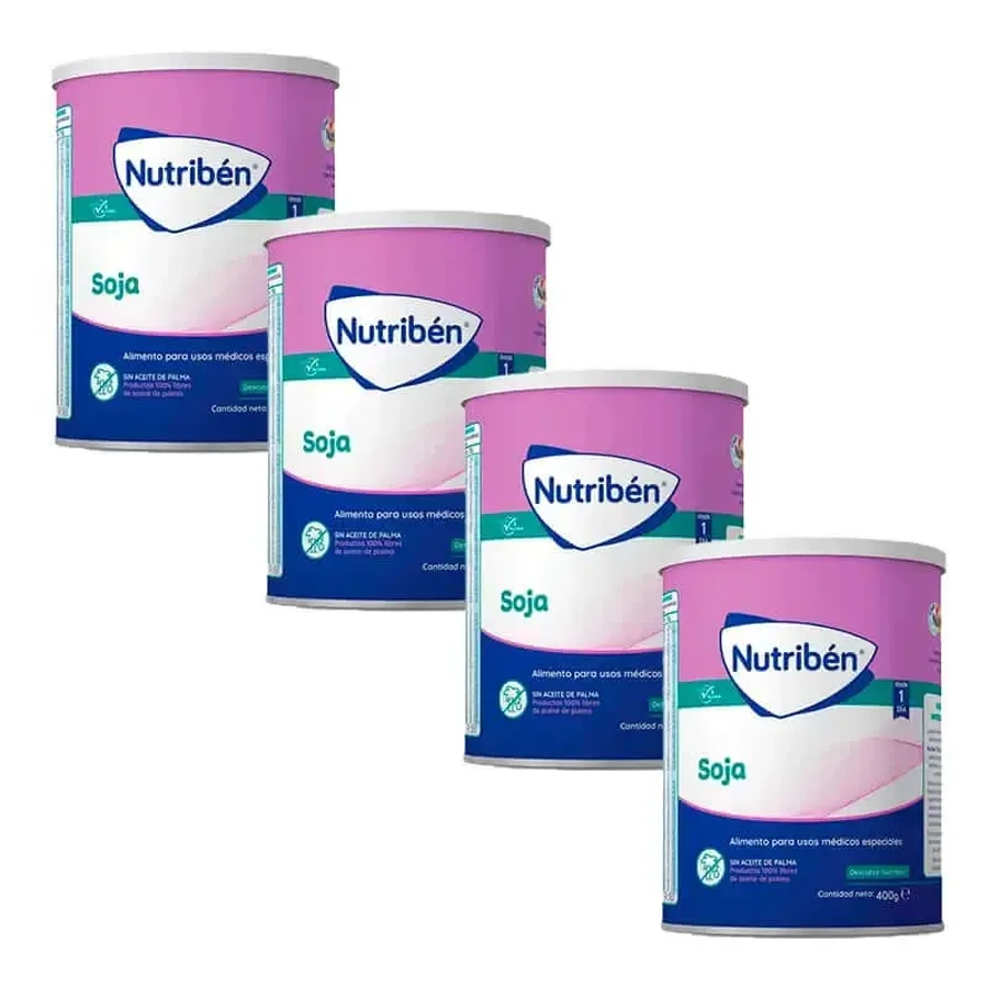 Nutribén Гидролизованное соевое молоко, 4 X 400 грамм: цены и характеристики