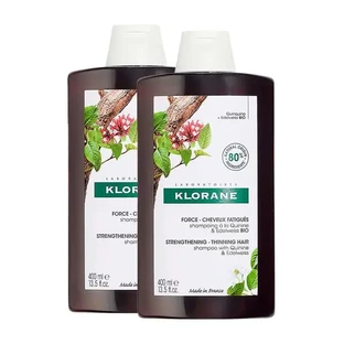 Klorane Duo Pack Хініновий шампунь з вітамінами групи В, 2X400 мл