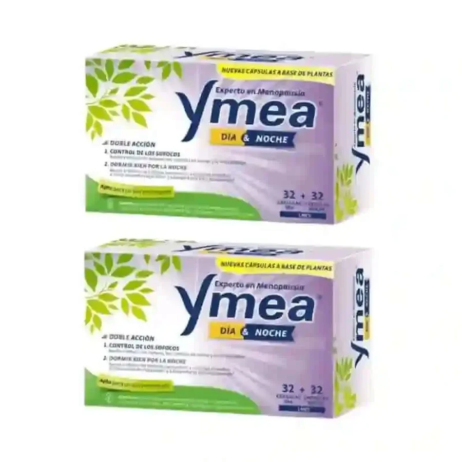 Ymea День и ночь двойного действия при менопаузе, 32+32 капсулы, упаковка из 2 штук: цены и характеристики