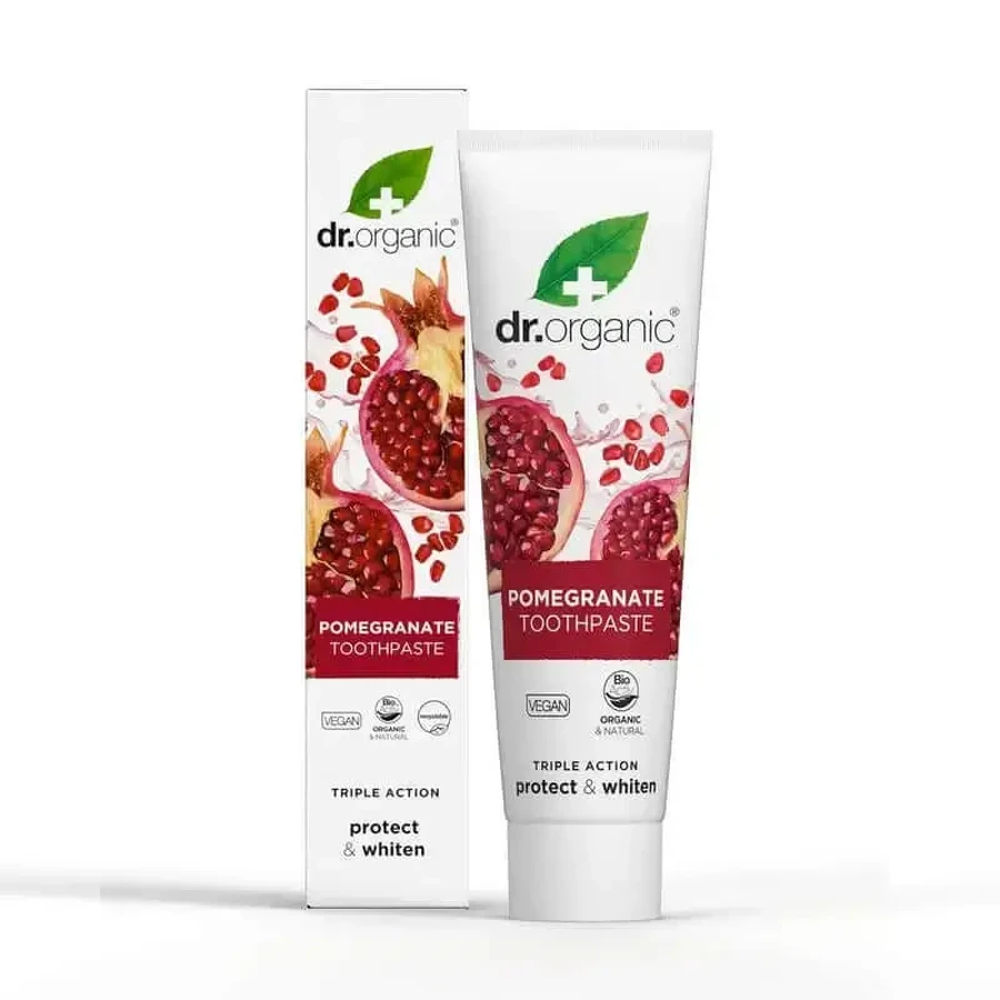 Зубна паста потрійної дії Dr.Organic Гранат 100 мл: ціни та характеристики
