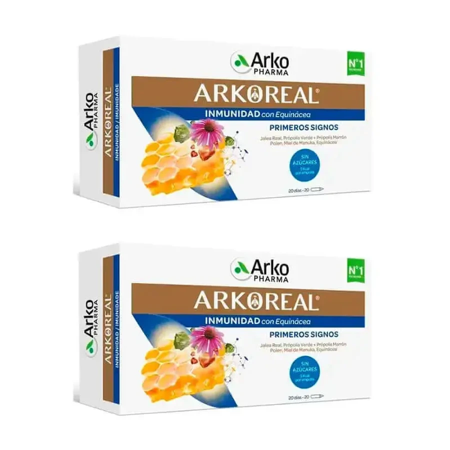 Arkopharma Аркореал Аркореал Роял Джел Роял Джел Роял Джел Імунітет без цукру, 2Х20 ампул: ціни та характеристики