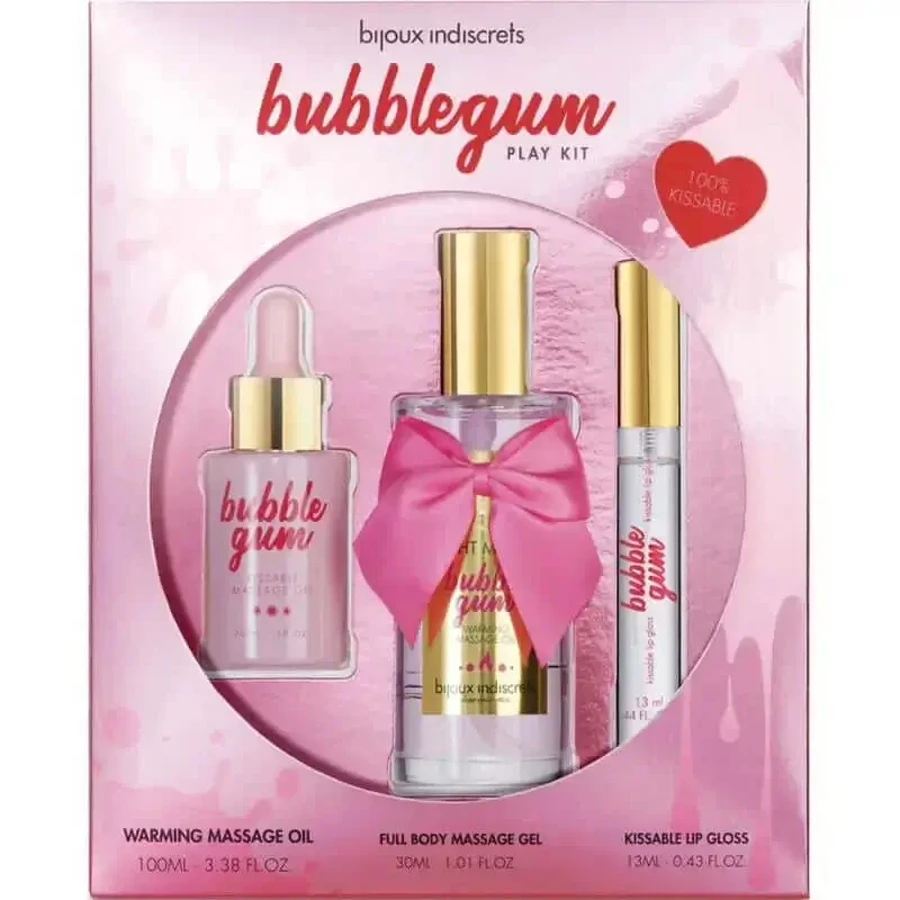 Набор Bijoux Indiscrets Bubblegum Play Kit с маслом, гелем и блеском для губ: цены и характеристики