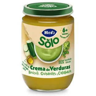 Кремовый овощной суп Hero Solo с брокколи, горошком и кабачками, 190 г.