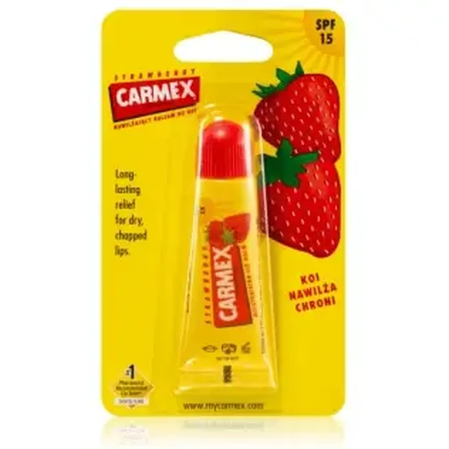 Carmex Клубничный бальзам для губ в тюбике SPF 15: цены и характеристики