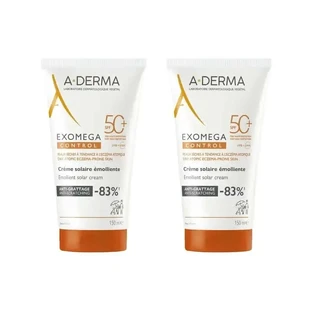 A-Derma Exomega Exomega Control Sun Cream Spf 50+ Ad, 2X150 Ml