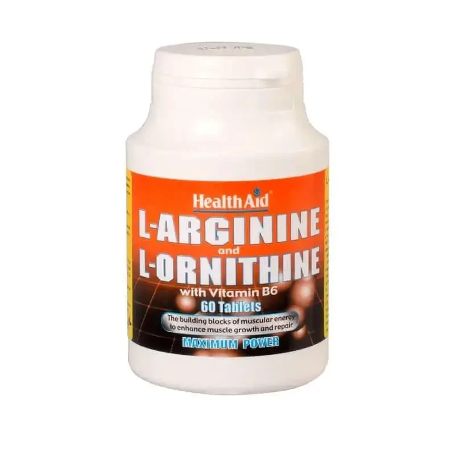 Health Aid L-аргінін та L-орнітин 60Comp.: ціни та характеристики