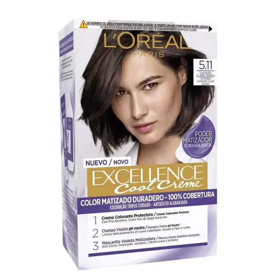 L'Oréal Paris Excellence Cool Creme Permanent Hair Color - Shade 5.11 Intense Light Ash Brown: цены и характеристики