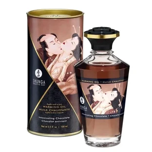 Шоколадна масажна олія Shunga Aroma зігріваюча зігріваюча шоколадна масажна олія