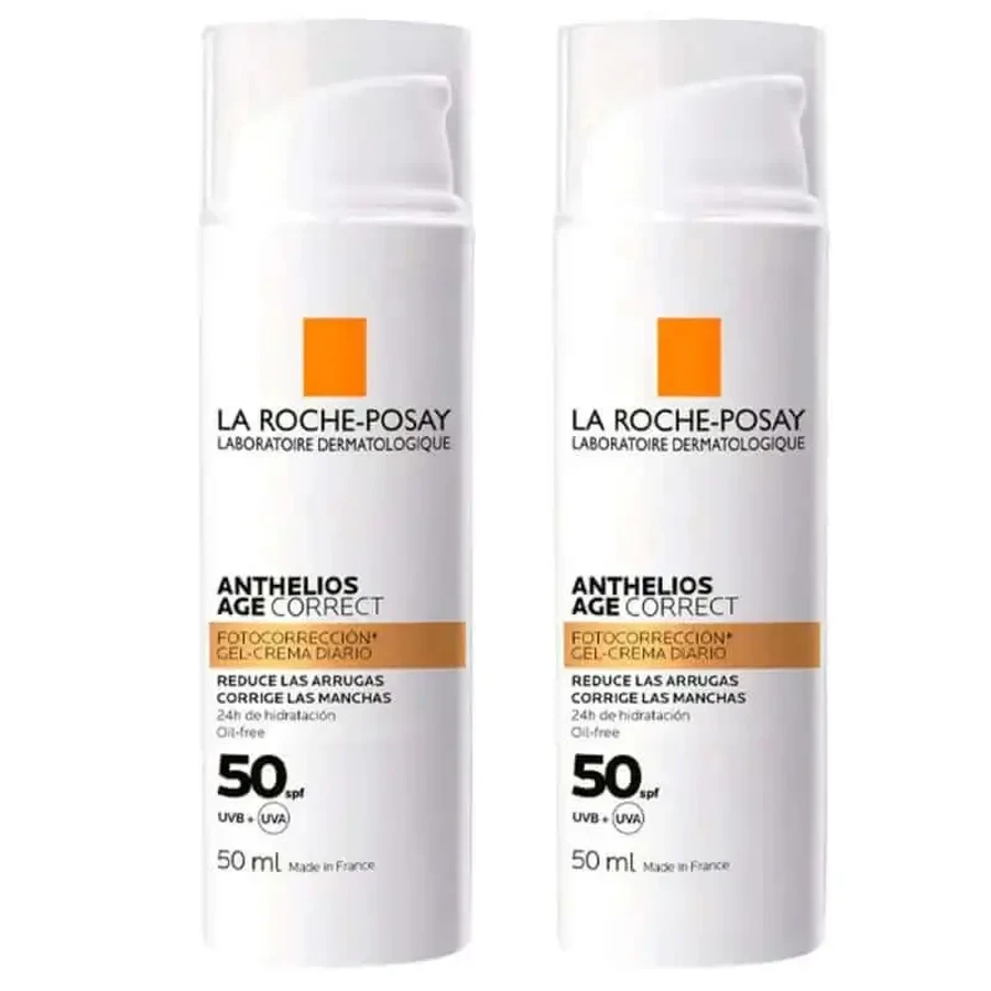 Гель-крем La Roche Posay Anthelios Age Correct SPF50, дупло 2х50 мл: ціни та характеристики