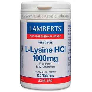 Ламбертс L-Lysine Hci 1000Mg , 120 таблеток