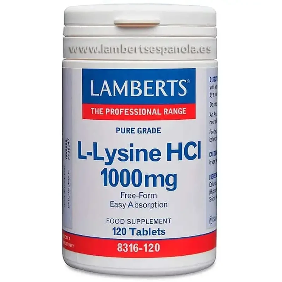 Ламбертс L-Lysine Hci 1000Mg , 120 таблеток: цены и характеристики