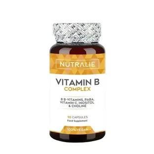 Nutralie Комплекс вітамінів групи В + вітамін С + вітамін С + холін + інозитол + паба, 90 капсул