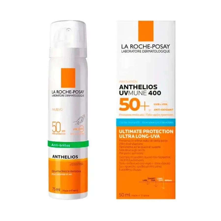 La Roche Posay Anthelios Facial Mist Pack Spf50 75Ml + Uvmune 400 Spf50+ 50Ml: ціни та характеристики