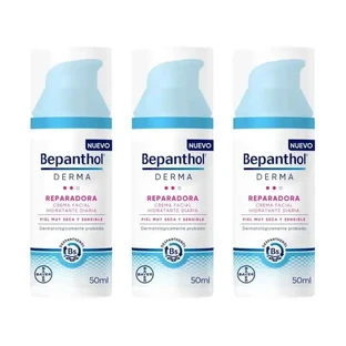 Bepanthol Derma Daily Repairing Moisturising Face Cream, 3X50 Ml