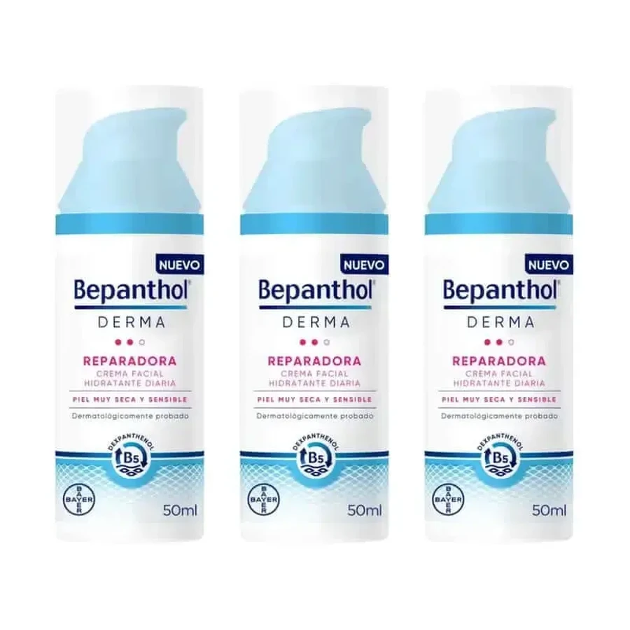 Bepanthol Derma Daily Repairing Moisturising Face Cream, 3X50 Ml: цены и характеристики