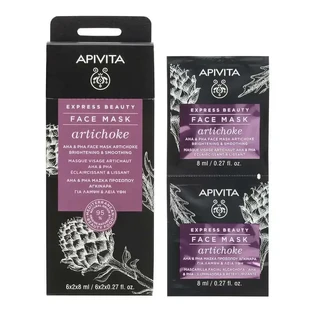 Apivita Express Beauty Освітлююча та ретекстуруюча маска з артишоком, 2х8 мл