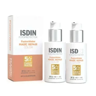 Фотопротектор Isdin Fusion Water Magic Color Repair SPF 50, упаковка 2 x 50 мл