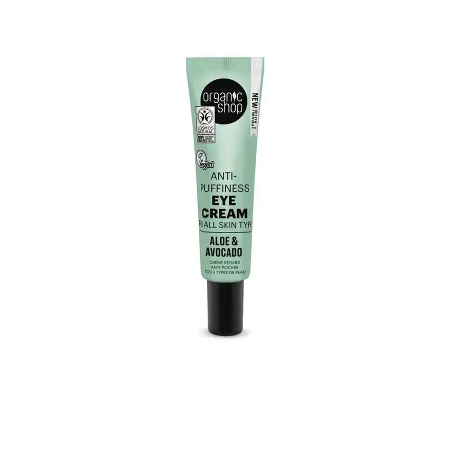 Organic Shop Organic Shop Крем для век против отеков с авокадо и алоэ для всех типов кожи, 30 мл: цены и характеристики