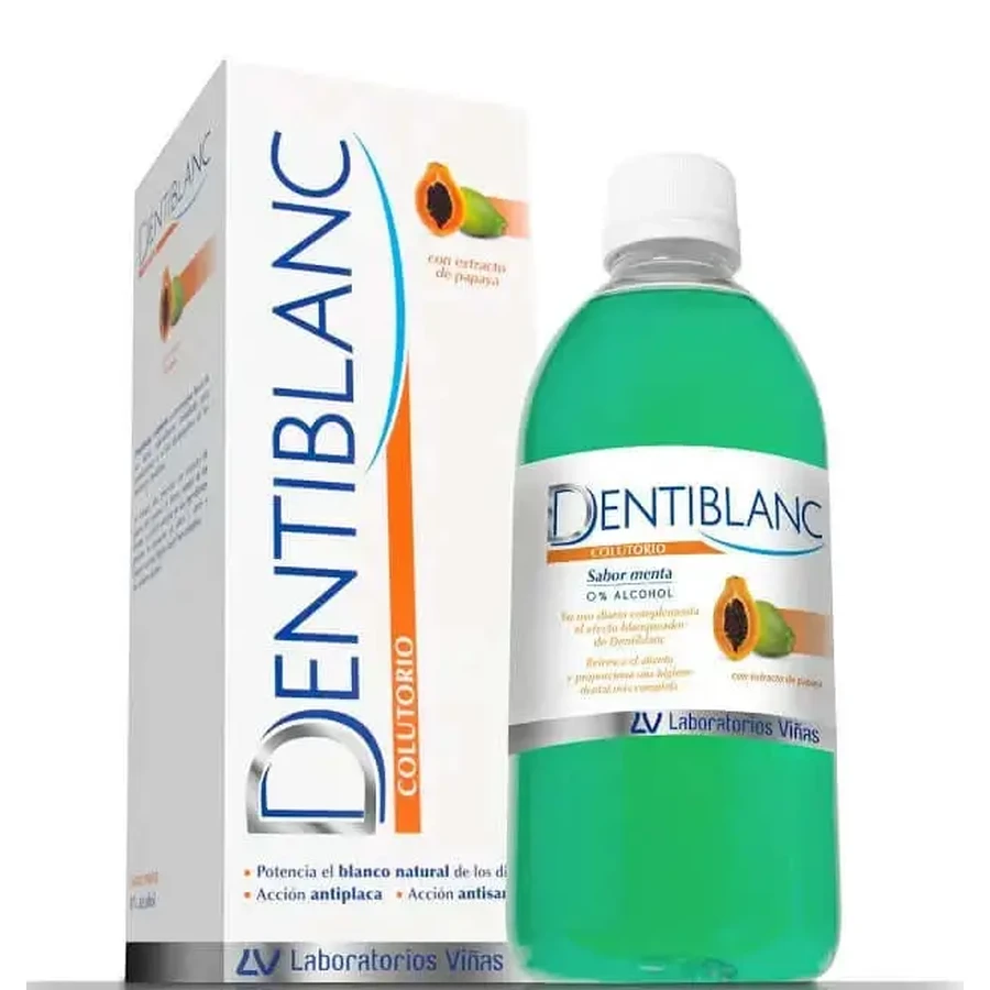 Ополіскувач для порожнини рота Dentiblanc Mouthwash зі смаком м'яти без вмісту спирту 500 мл: ціни та характеристики
