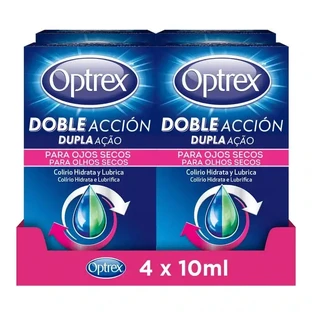 Optrex Multidose Double Action Dry Eye Drops 4x10 мл упаковка