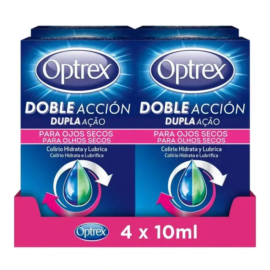 Optrex Multidose Double Action Dry Eye Drops 4x10 мл упаковка: цены и характеристики