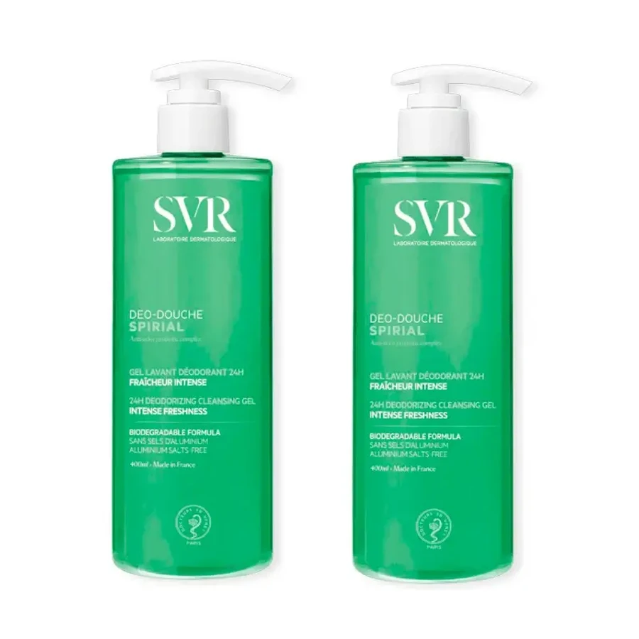 Гель для душу Svr Duplo Spirial Antiperspirant Дезодорант-антиперспірант, 2 x 400 мл: ціни та характеристики