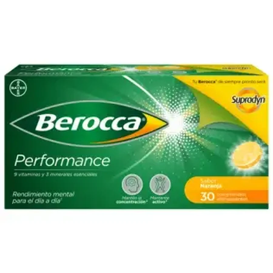 Berocca Performance со вкусом апельсина, 30 шипучих таблеток: цены и характеристики
