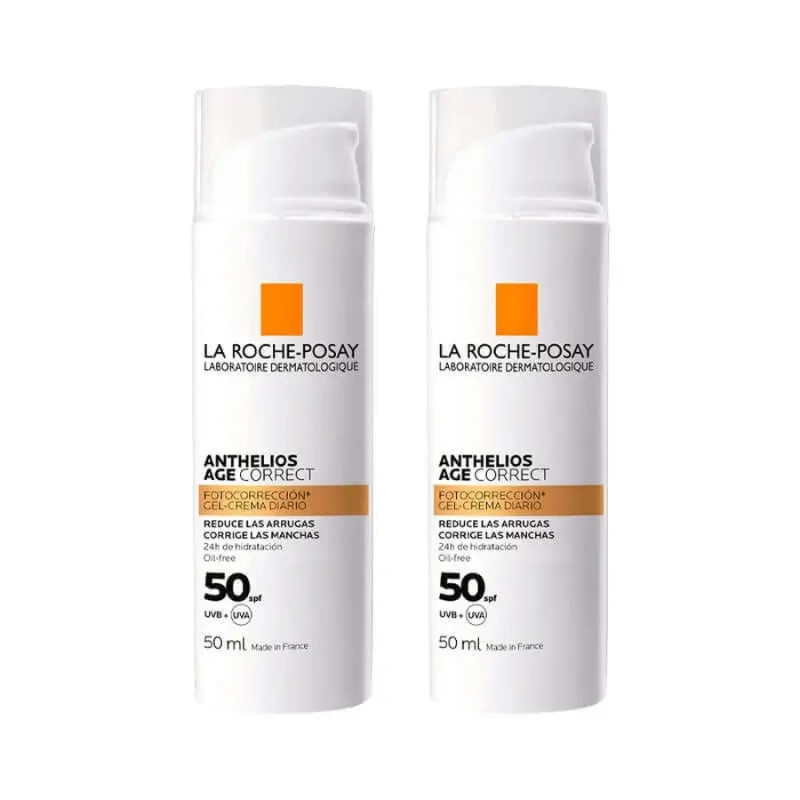 Гель-крем La Roche Posay Anthelios Age Correct SPF50 2х50 мл: ціни та характеристики