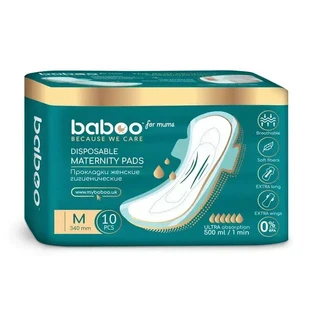 Одноразові післяпологові прокладки Baboo Medium