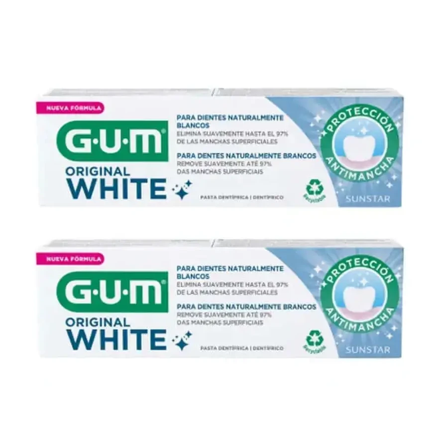Зубна паста Gum Original White 75 мл 2 тюбика: ціни та характеристики