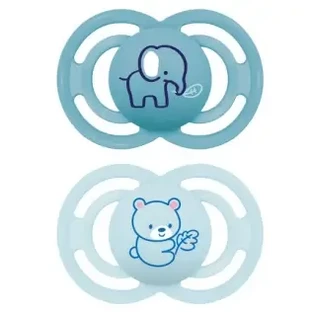 MAM Пустышка Perfect Silicone +16M Blue 2u