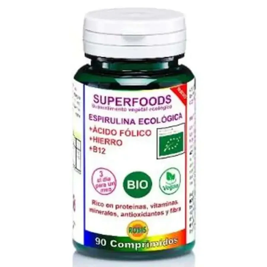 Robis Spirulina + Ac. Folic Superfoods Organic 90 таблеток: ціни та характеристики