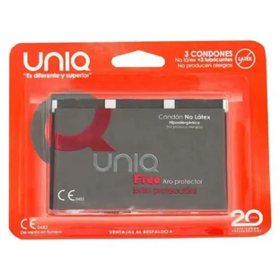 Презервативы Uniq Free без латекса с защитным кольцом 3 шт.