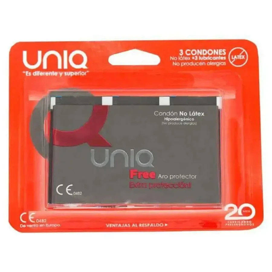 Презервативы Uniq Free без латекса с защитным кольцом 3 шт.: цены и характеристики