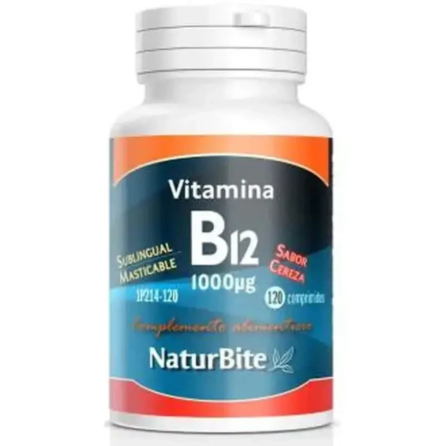 Naturbite Вітамін В12 Ціанокобаламін 1000 мкг 120 таблетокМаска.: ціни та характеристики
