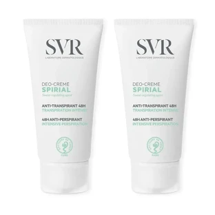 Svr Duplo Spirial Antiperspirant Deodorant Cream 48H, 2 X 50 Ml