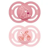 MAM Пустышка Perfect Silicone +16M Pink 2u