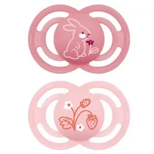 MAM Пустышка Perfect Silicone +16M Pink 2u